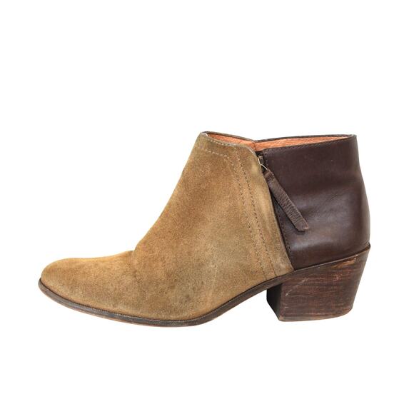 Madewell Cait Western Booties | Two-Tone Suede & Leather | Fall Cowgirl Chic - Picture 2 of 10
